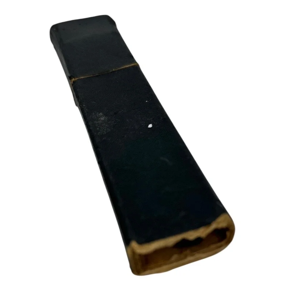 Vintage John Brown Straight Razor Black Handle Carbon Steel Blade with Case